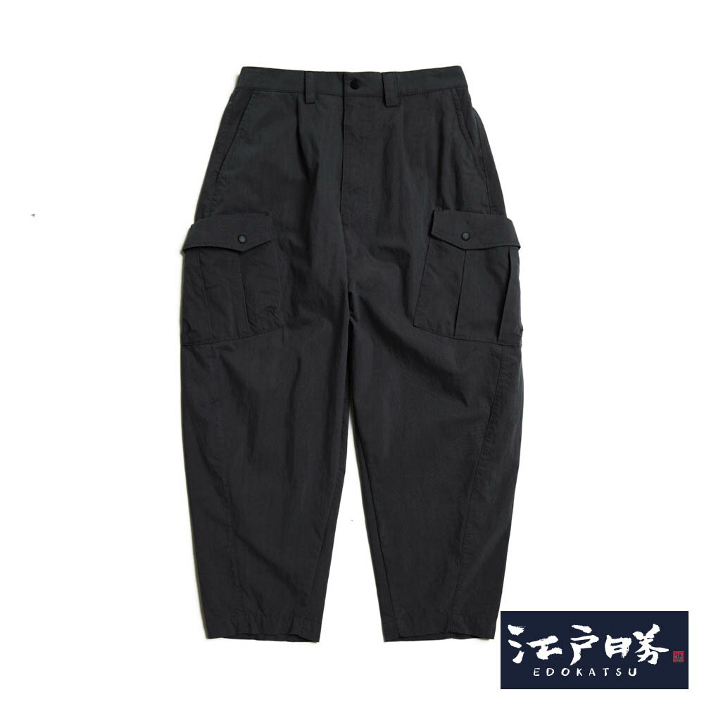 EDOKATSU江戶勝 男款 括型立體休閒錐形褲 (黑色)