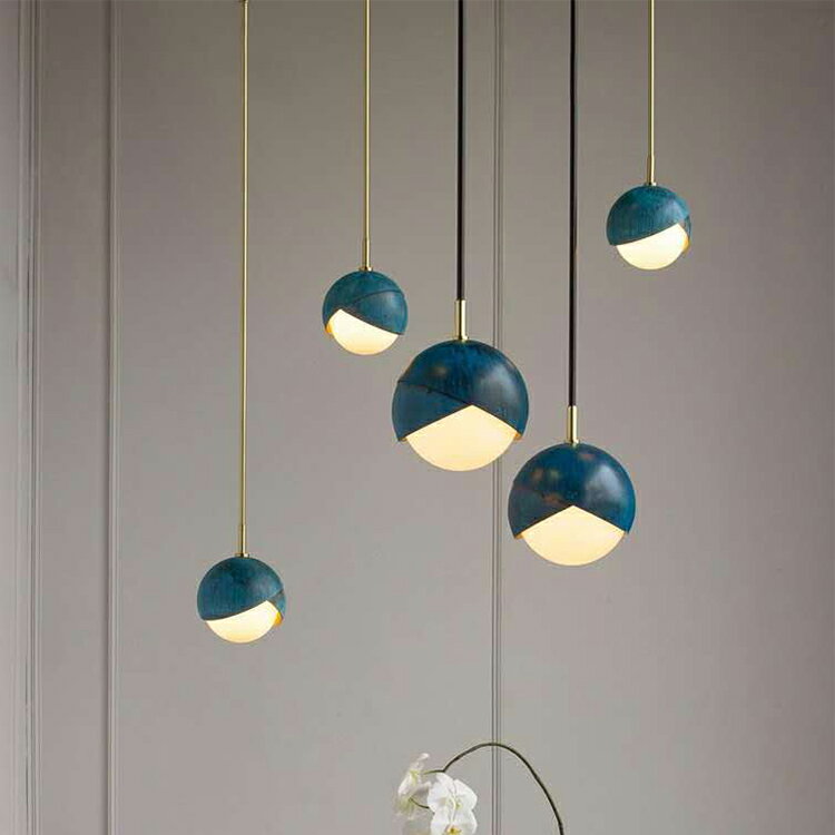 北歐時尚客廳沙發邊小吊燈個性創意酒店餐廳臥室床頭玻璃單頭吊燈