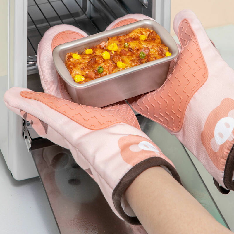 廚房烤箱手套隔熱防燙加厚耐高溫防熱專用烘焙工具硅膠微波爐手套