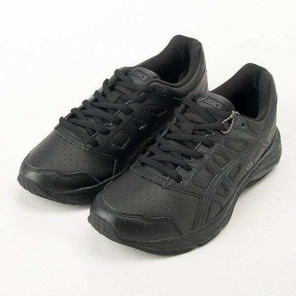 Asics 4E超寬楦 全黑皮面 女 慢跑鞋 黑 警察 勤務鞋 工作鞋 大尺碼 1132A043-001 現貨