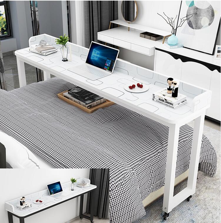 跨床桌移動多功能雙人床邊桌筆記本臺式電腦桌懶人床上書桌定製