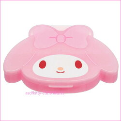 asdfkitty可愛家☆美樂蒂臉型4格收納盒/置物盒/禮物盒-可裝維他命.耳環.戒指.項鍊...等小東西-日本正版商品