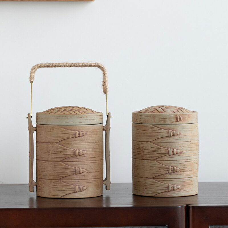 創意茶葉罐子陶瓷儲存罐密封罐茶罐家用防潮創意紅綠白茶中式擺件