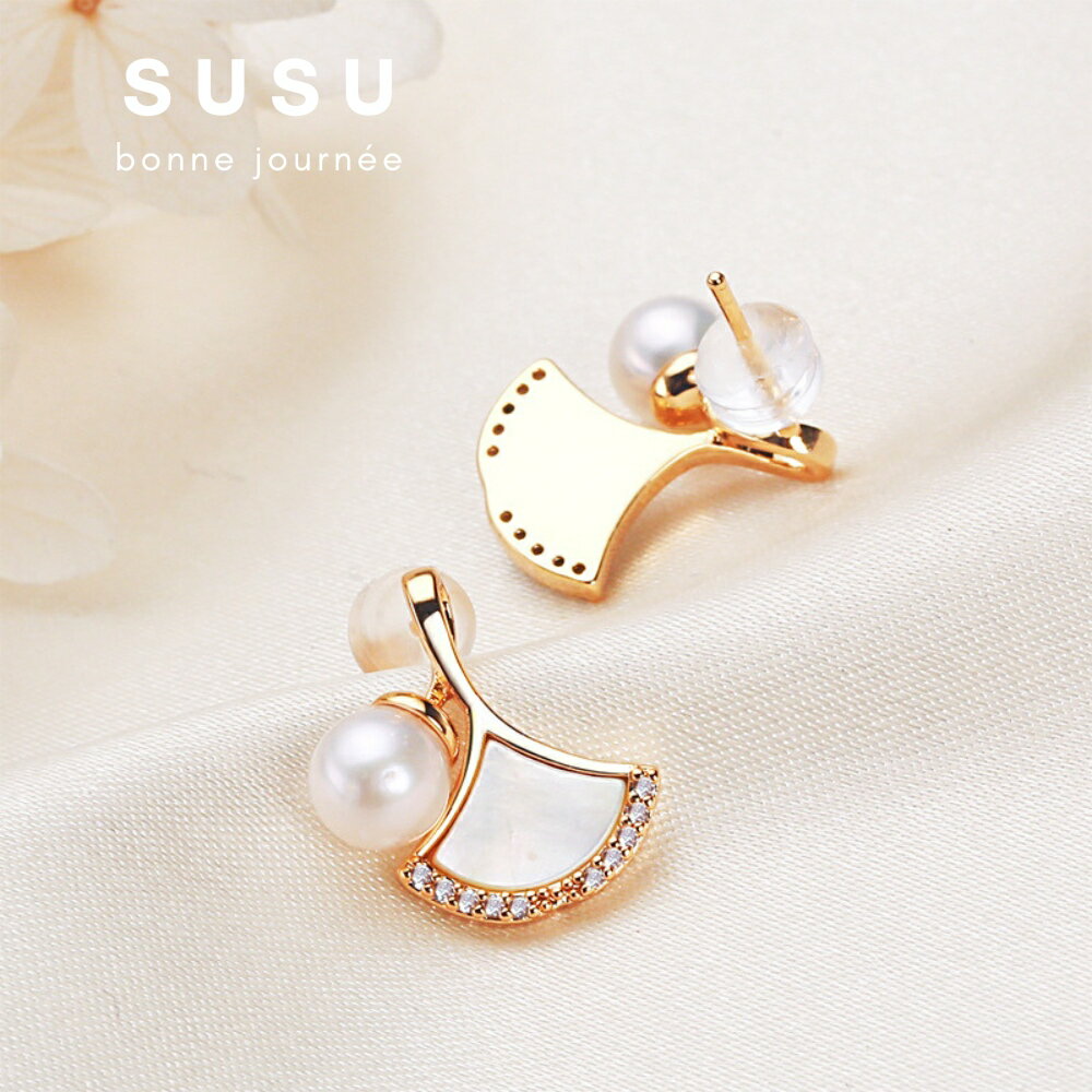 SU SU︱裙裙珍珠耳環項鍊組❤️事業 招財 人緣 工作 健康 紓壓 水晶 飾品 耳環 項鍊 手鍊 現貨 穿搭 百搭 3