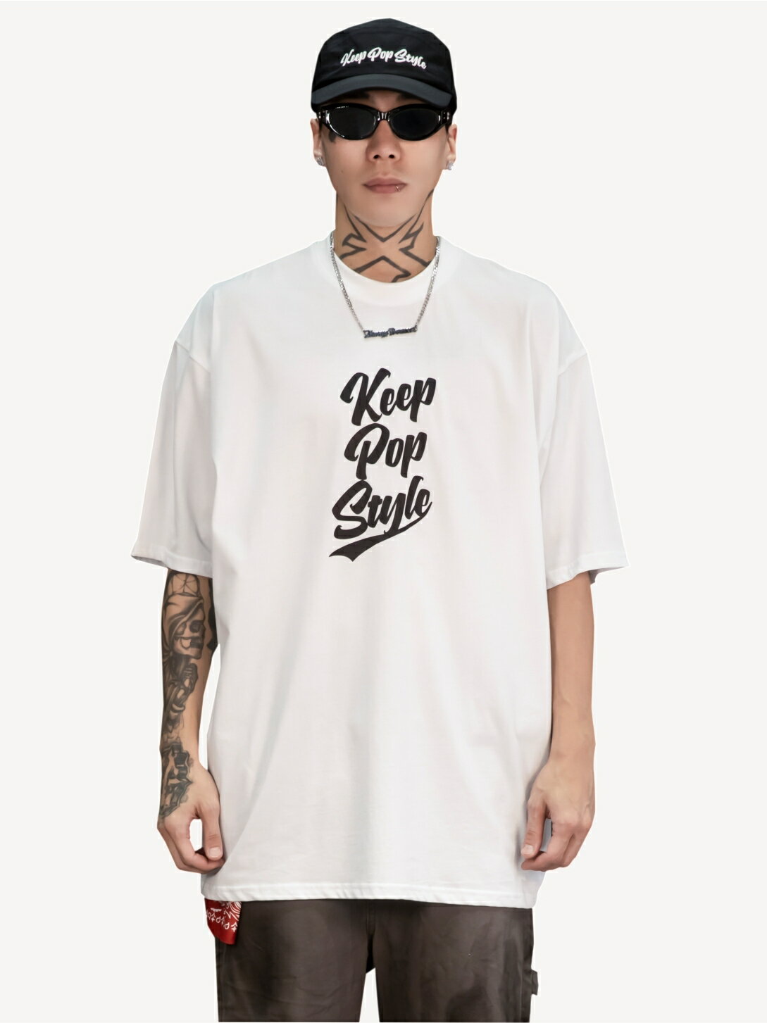 KeepingGear|KeepPopStyle街舞經典款Popping黑白短袖小領口