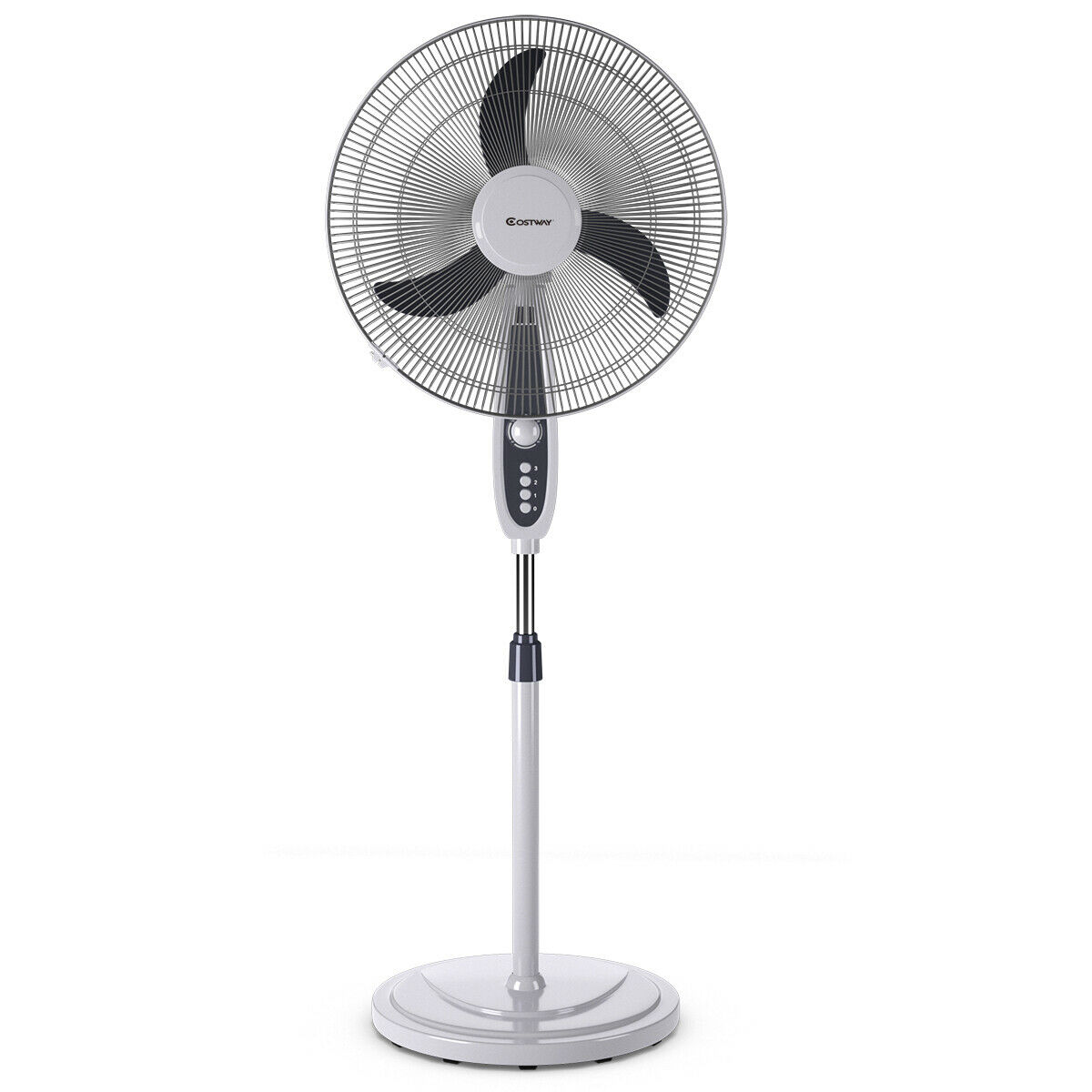 Costway Costway 18 Pedestal Fan 3 Speed Oscillating Stand Floor Manual Control Timer Swing Head Rakuten Com