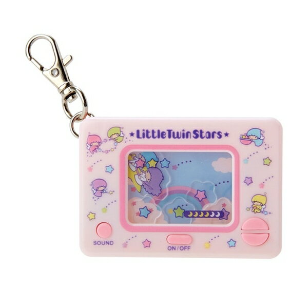 【震撼精品百貨】Little Twin Stars KiKi&LaLa 雙子星小天使~雙迷你遊戲機造型鑰匙扣 (粉星星款)*22845