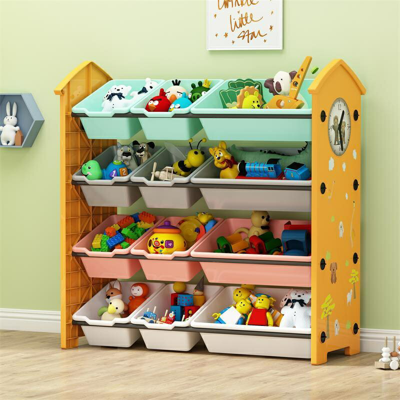 兒童玩具收納架玩具架子寶寶書架置物架多層幼兒園整理架兒童收納