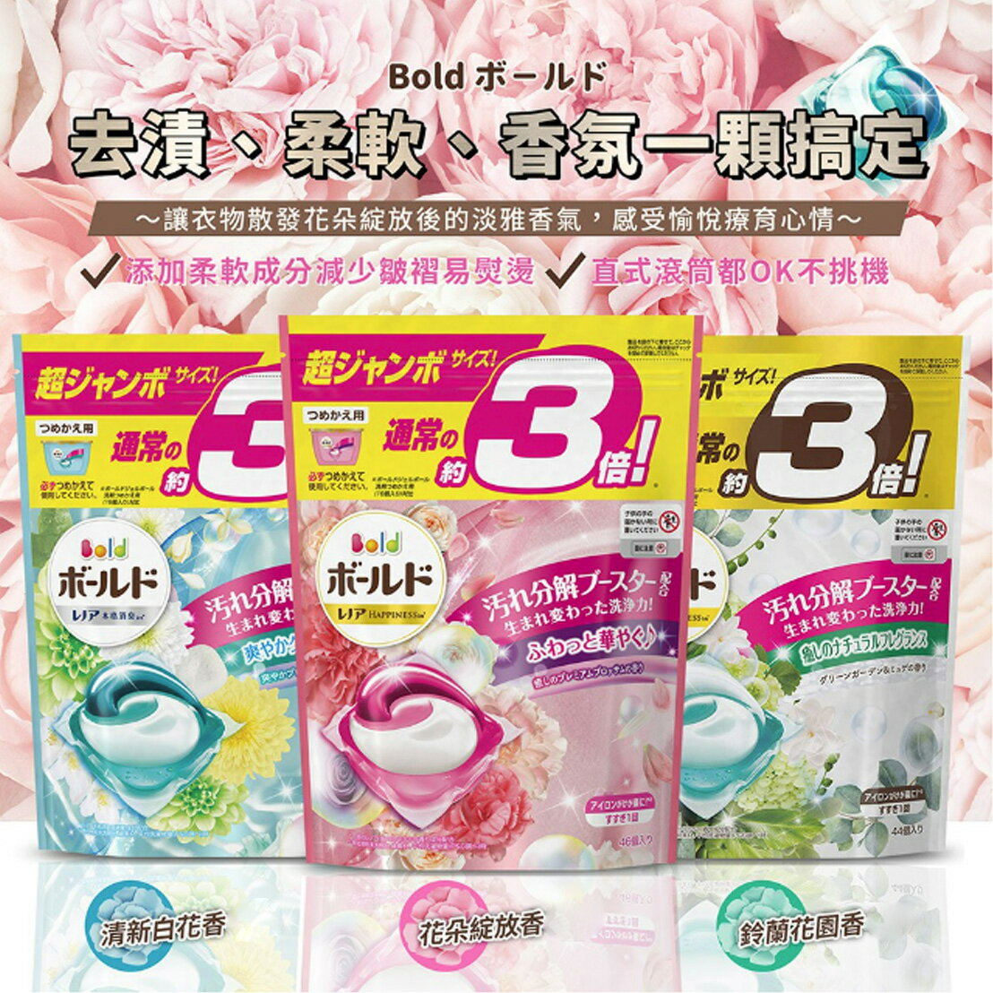 日本 P&G 4D洗衣球 (32、33顆) 3