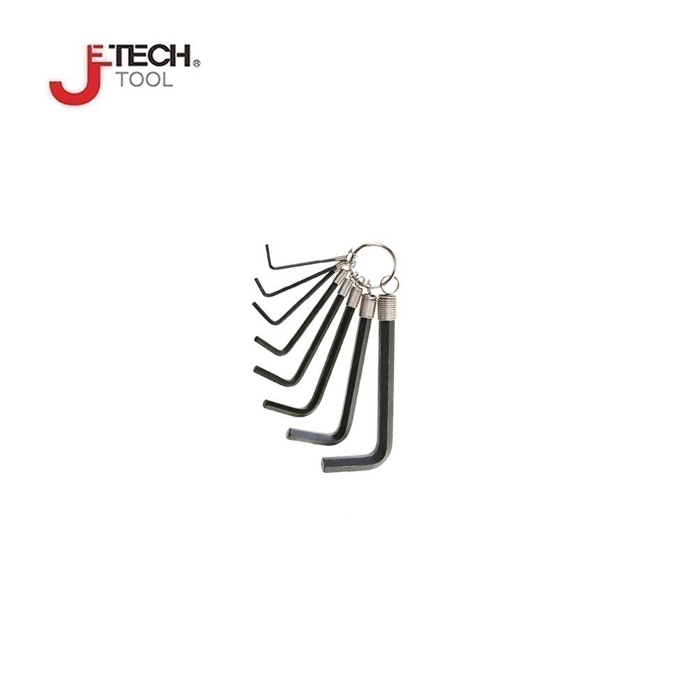 【JETECH】鎖圈型 六角板手 8支組-公制-DB-KW-08-520
