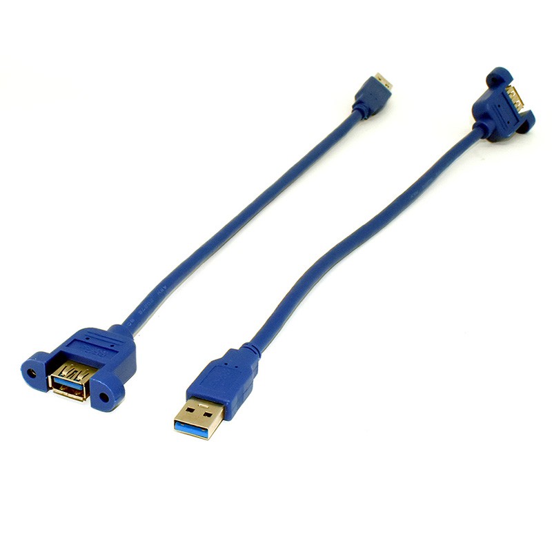 USB3.0 A公對A母 帶耳延長線 帶螺絲孔 30CM /200CM