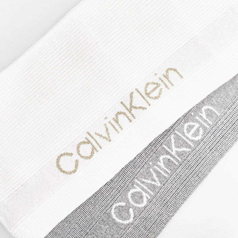 美國百分百【全新真品】Calvin Klein 圍巾 針織 雙面 CK 保暖配件 logo 灰色/白色 DB64