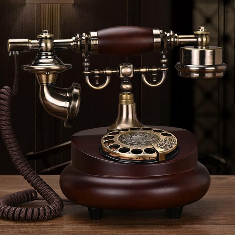 歐式復古老式轉盤電話機美式仿古家用座機時尚創意電話無線插卡