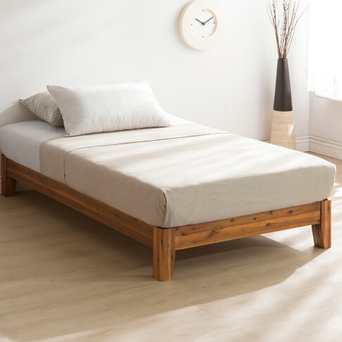 Molly 茉莉柚木本色全實木床底 3.5尺(單人加大) 實木製造、低甲醛、單人加大、單人床架【myhome8居家無限】★APP下單享點數4% 1