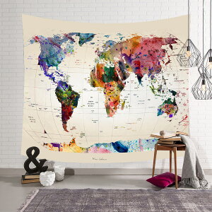 世界地圖掛布裝飾背景布ins男生臥室床頭客廳墻布掛毯宿舍桌布