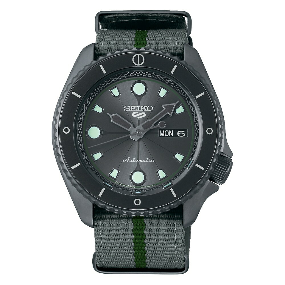 送禮首選★SEIKO 5 火影忍者聯名腕錶-鹿丸(SRPF75K1)4R36-09G0H SK005 附提袋【全館滿額折價★APP下單點數4倍送】線上購買享 實體門市同步服務