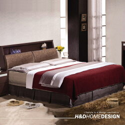 安東尼5尺胡桃雙人床2件組/床頭箱+床底 / H&D / 日本MODERN DECO