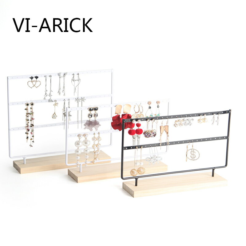 VI-ARICK實木鐵藝耳環架耳環收納架子飾品展示架公主耳釘耳飾掛架