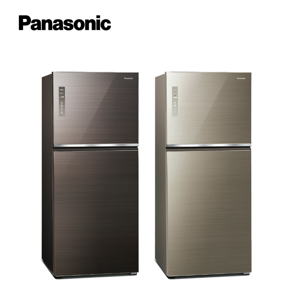 熱銷款大容量【北北基配送免運含基本安裝】Panasonic無邊框玻璃系列580L雙門電冰箱(NR-B582TG)