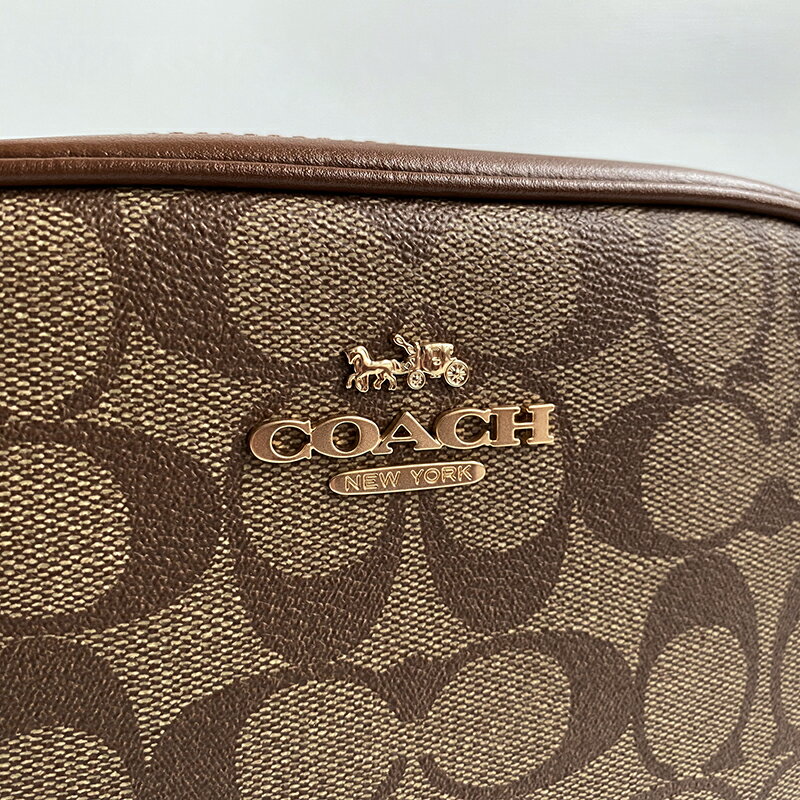 美國百分百【全新真品】COACH 肩背包 斜背包 流行 手袋女包 小包 皮包 C9926 白色/卡其印花  CD20 5