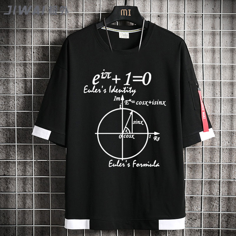 歐拉公式定理數學家復變三角函數假兩件純棉短袖男女T恤衫上衣服