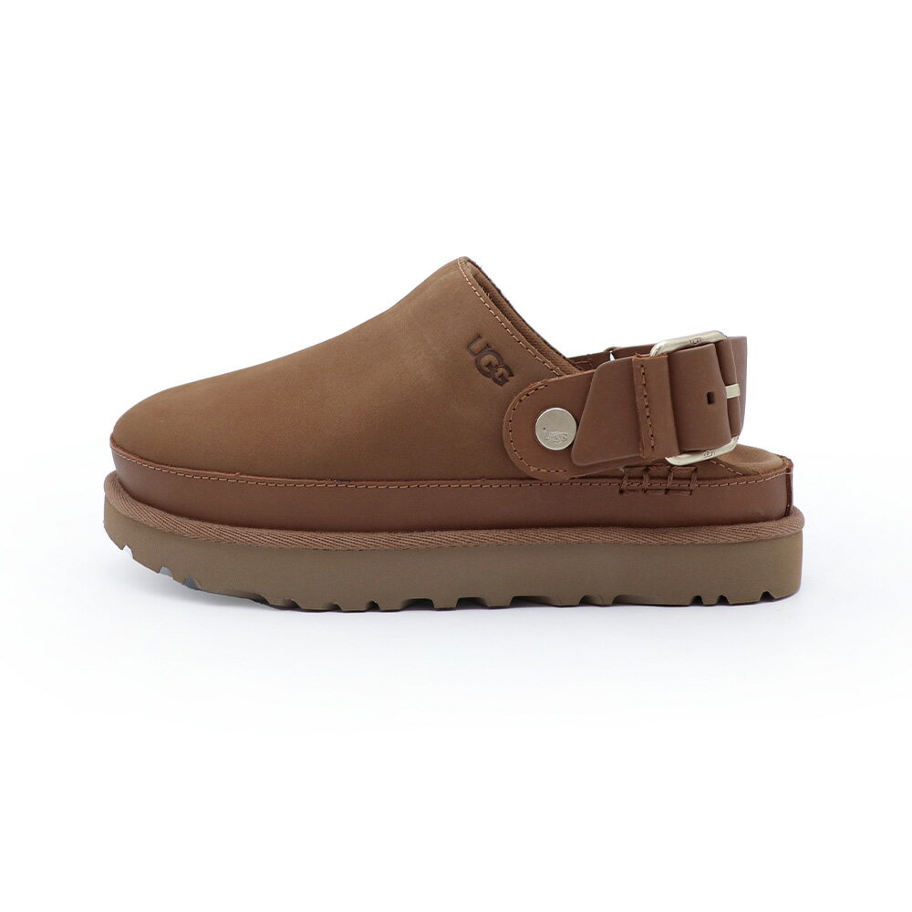 UGG 咖啡 真皮 厚底 休閒 涼拖鞋 女款 J2946 (UG1169590CHE)
