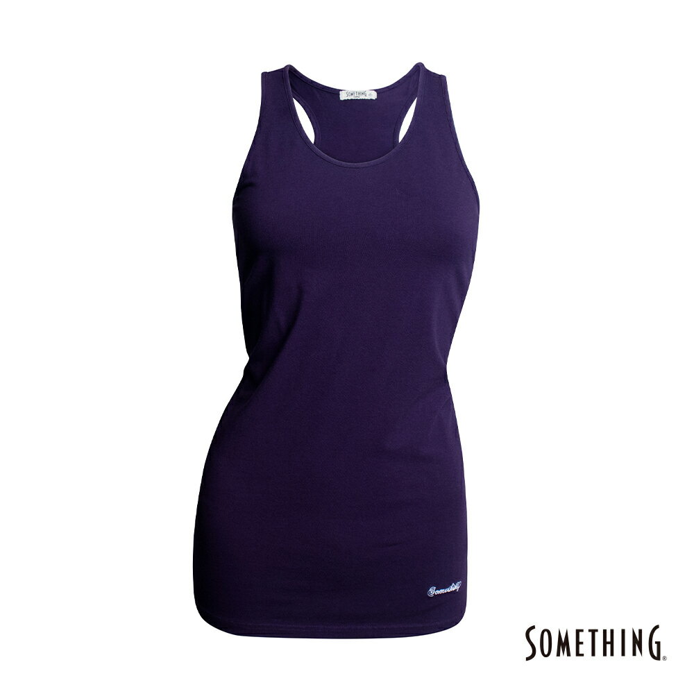 SOMETHING 女款 休閒合身背心 (暗紫色)