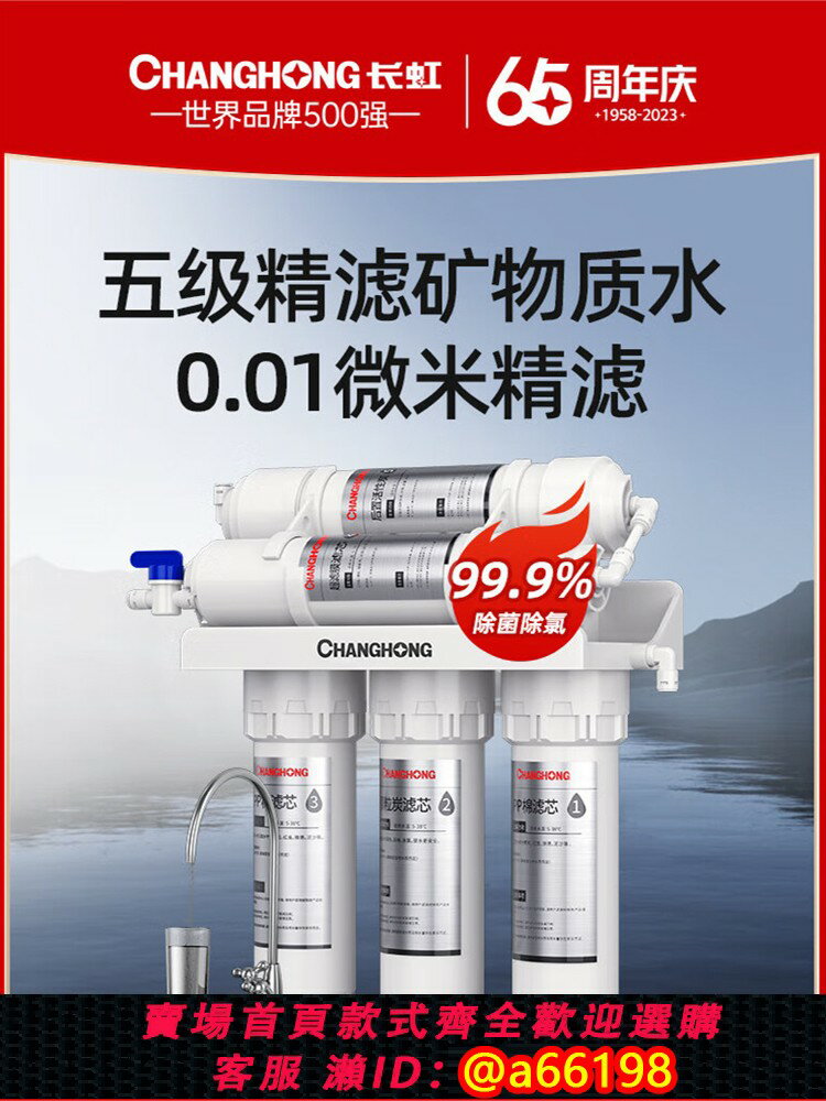 【臺灣公司 可開發票】長虹凈水器家用直飲自來水凈水機廚房濾水器五級過濾H503進口原裝