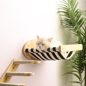 DIY貓吊床貓墻壁懸掛式貓抓柱樓梯房字太空艙貓玩具貓爬架帆布窩