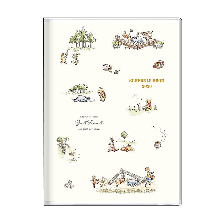 【震撼精品百貨】2026年 掛曆/年曆/手帳~小熊維尼 Winnie the Pooh 2026 B6行事曆手帳本-水彩*13378