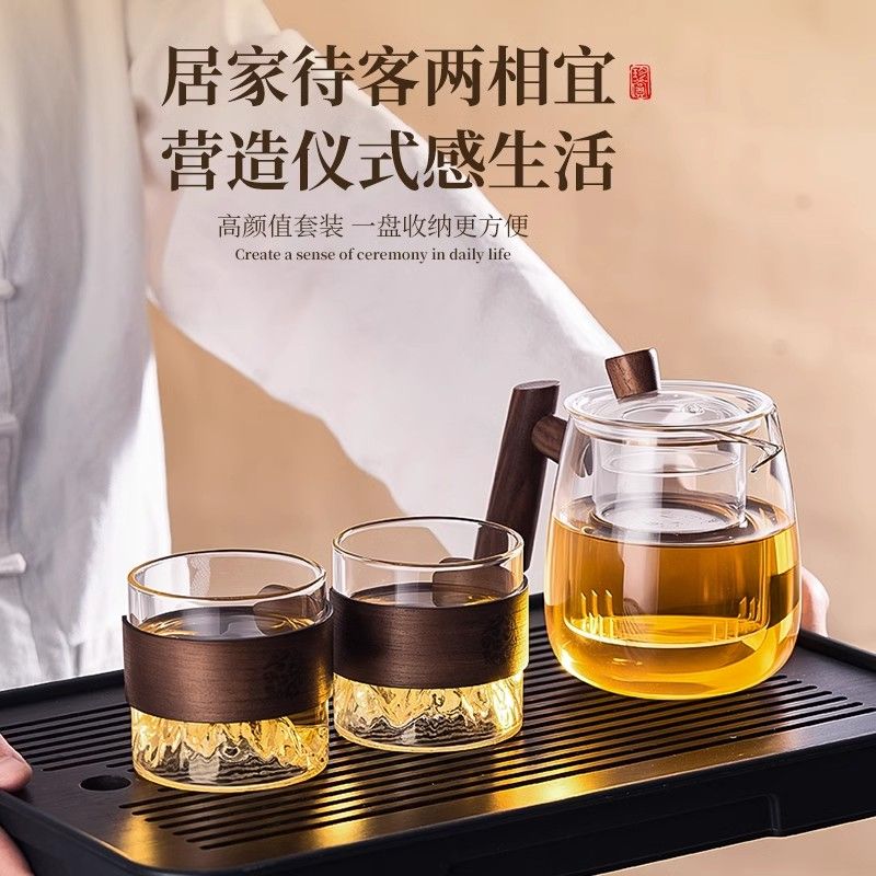 復古茶杯高硼矽玻璃水杯耐高溫咖啡杯牛奶女生家用網紅喝水杯子