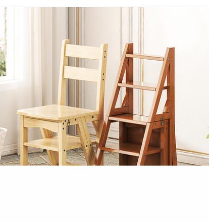全實木梯椅家用梯子椅子折疊樓梯室內爬高多功能登高踏板梯凳兩用
