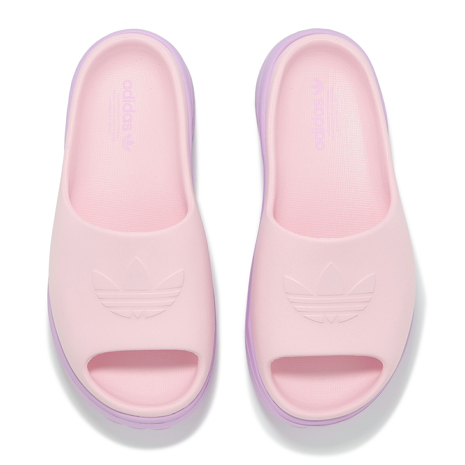 adidas 愛迪達 拖鞋 AdiFom Stan Slide W 女鞋 粉 紫 厚底 緩衝 三葉草 愛迪達