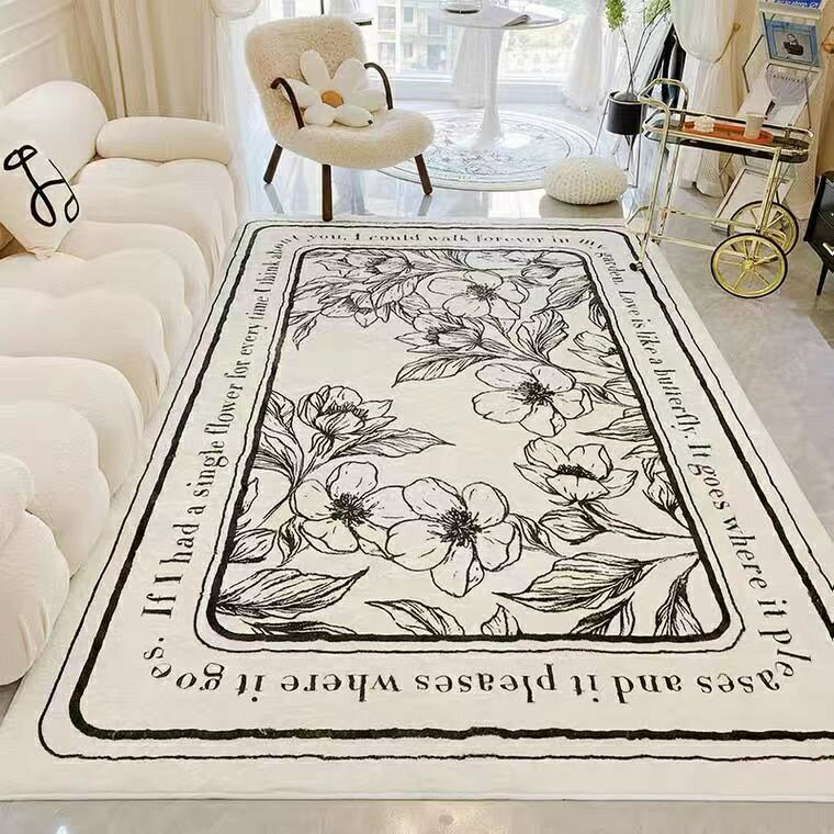 現代簡約仿羊絨地毯 客廳地毯 北歐室內地毯 家用臥室床邊毯 大地毯