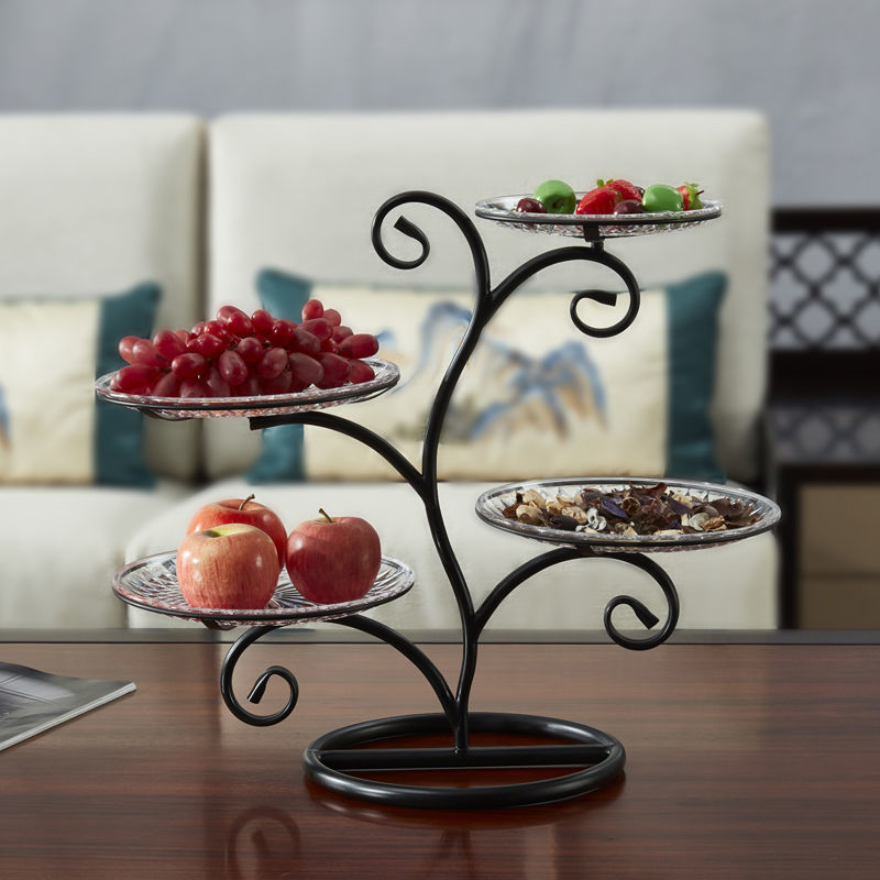 水果盤北歐風格客廳茶幾創意時尚現代簡約蛋糕架點心多層展示架
