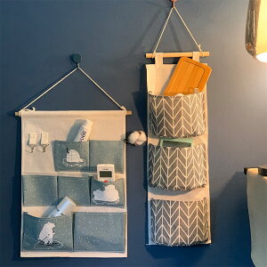臥室掛帶掛式時尚簡約包包布兜衛生間置物架壁掛布收納袋布小清新