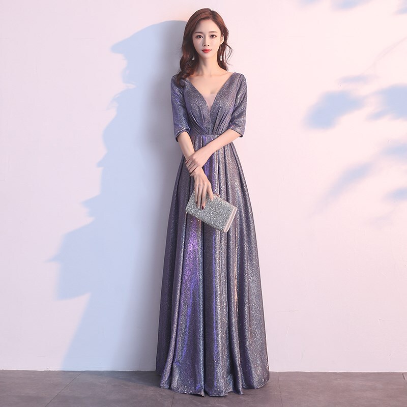 大尺碼晚禮服洋裝 大碼晚禮服女胖mm 顯瘦宴會氣質加肥高貴主持人長款年會禮服200斤