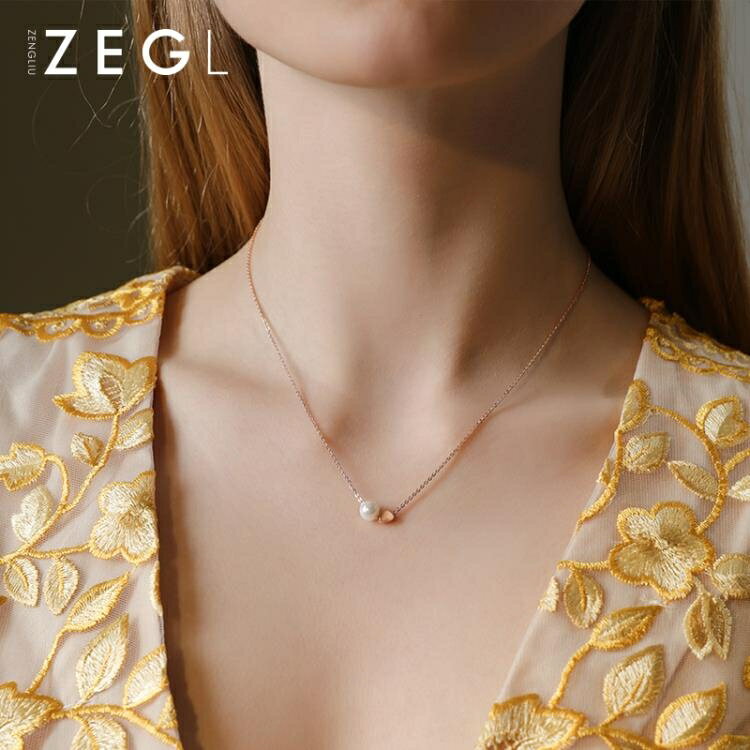 項鍊 ZENGLIU2021年新款項鍊女簡約小眾鎖骨鍊網紅ins愛心吊墜輕奢飾品【摩可美家】