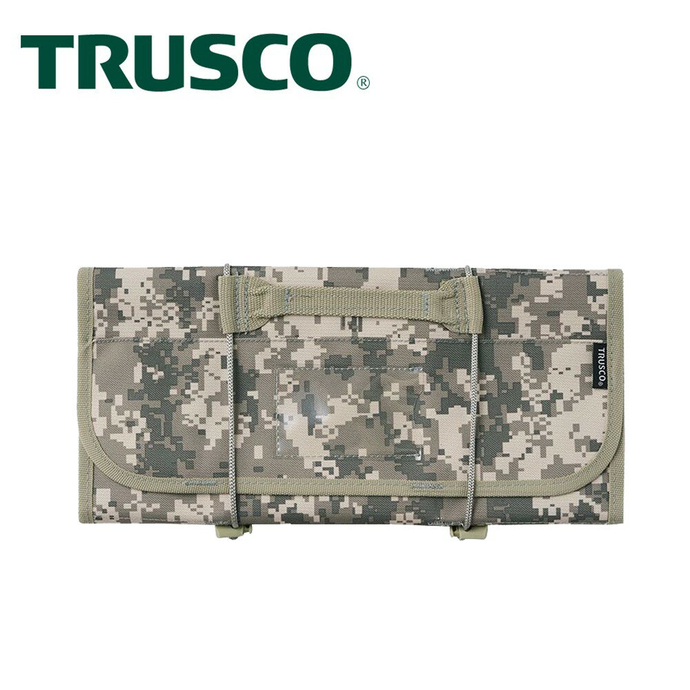 【Trusco】數位迷彩-軍綠色系捲筒式工具收納包-附套筒收納座 TTR-670-SM