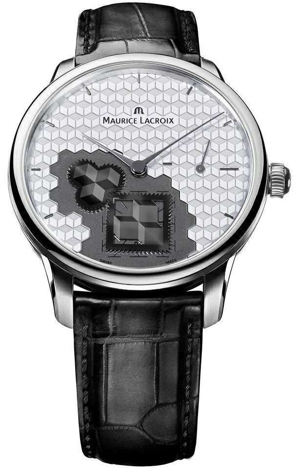 Maurice lacroix 艾美錶-匠心系列 限量 幾何立方機械腕錶(MP7158-SS001-909)-43mm-黑白面皮革【刷卡回饋 分期0利率】【APP下單4%點數回饋】