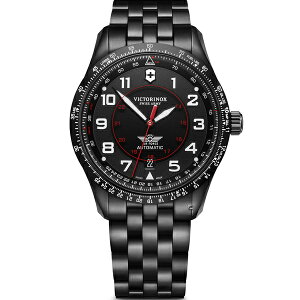VICTORINOX 瑞士維氏 Airboss Black Edition 自動上鏈機械三針腕錶(VISA-241974)-42mm-黑面鋼帶【刷卡回饋 分期0利率】【跨店APP下單最高20%點數回饋】