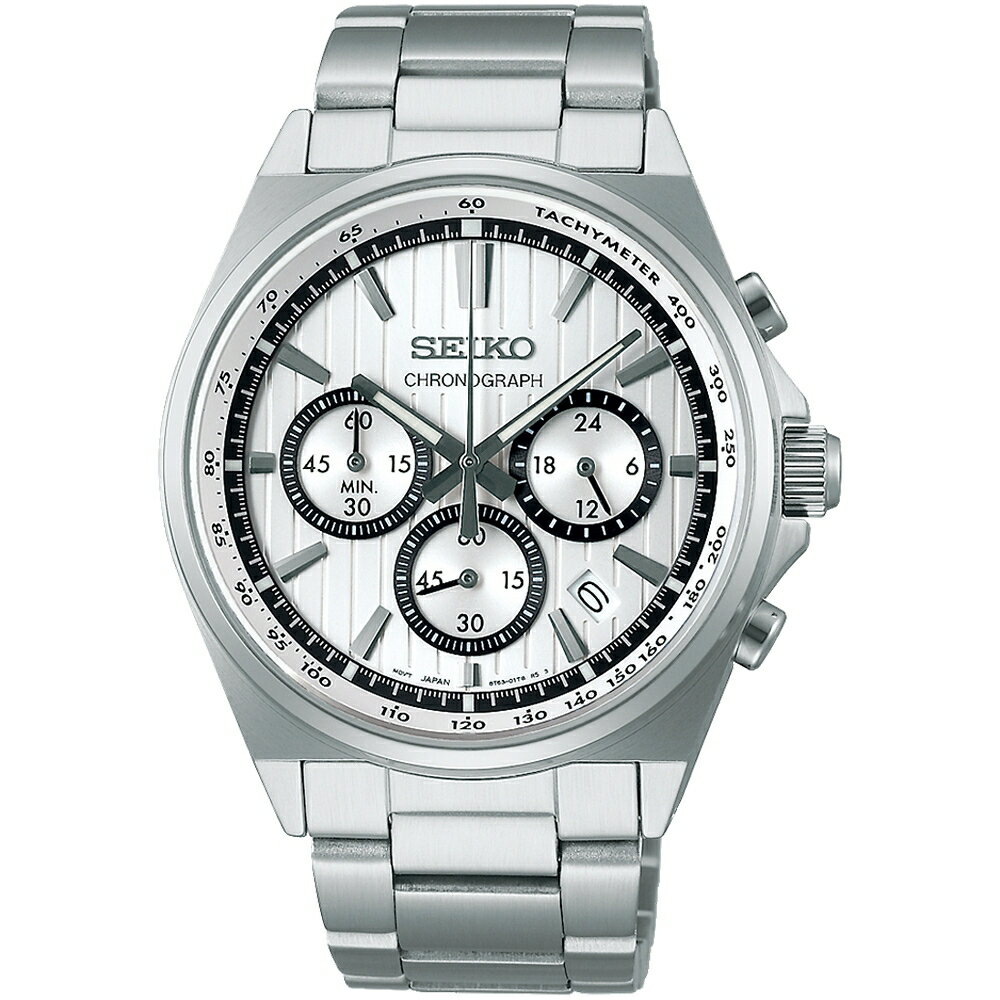 送禮首選★SEIKO 精工 CS系列 三眼計時碼表潮男腕錶-SBTR031J/8T63-01T0S) SK005 附提袋【全館滿額折價★APP下單點數4倍送】線上購買享 實體門市同步服務