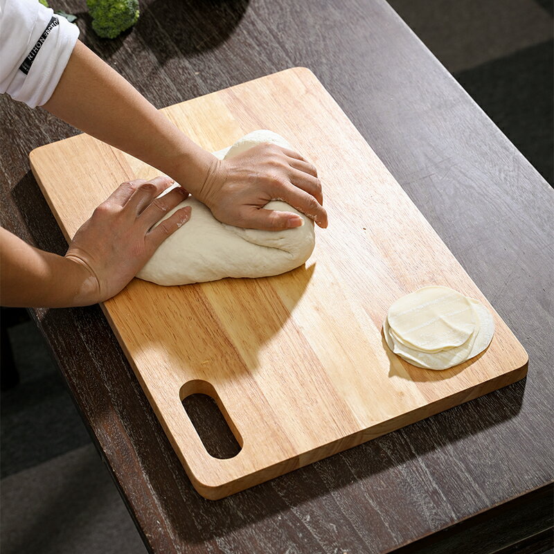 實木菜板家用 橡膠木菜板搟面案板 砧板切菜板水果案板