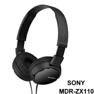 <br/><br/>  SONY MDR-ZX110 黑 耳罩式立體聲耳機 30mm 高音質驅動單元 容易收納攜帶<br/><br/>