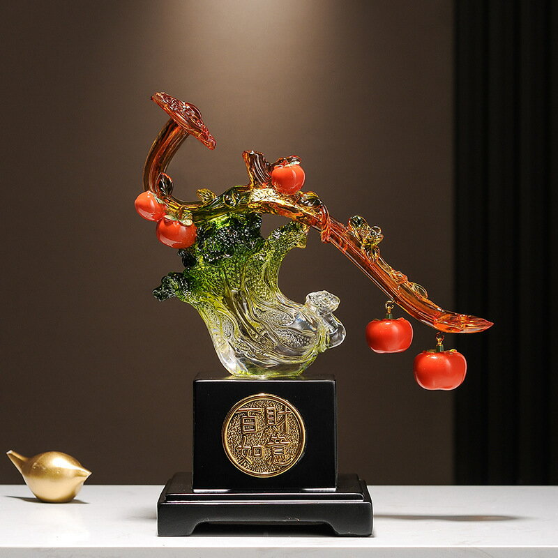 快速出貨 附發票 新中式如意招財白菜擺件高階檔客廳電視櫃酒櫃裝飾品喬遷新居禮品
