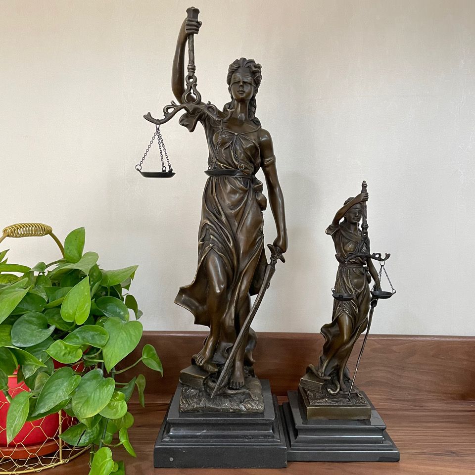 銅雕塑公平正義女神天平女神律師行事務所書房擺件古典歐式裝飾品| 燿點| 樂天市場Rakuten