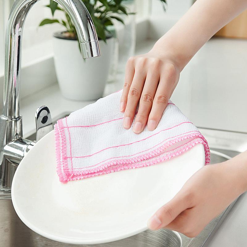 洗碗布不沾油廚房專用毛巾清潔抹布吸水不掉毛洗碗神器刷碗百潔布