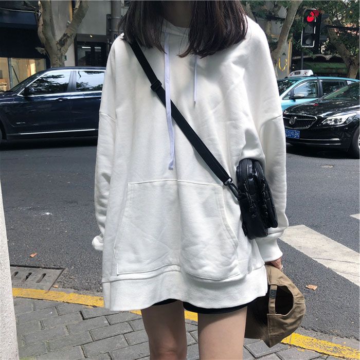 衛衣女學生韓版寬松長袖外套潮秋季連帽慵懶上衣服時尚百搭薄款春秋款【聚寶屋】
