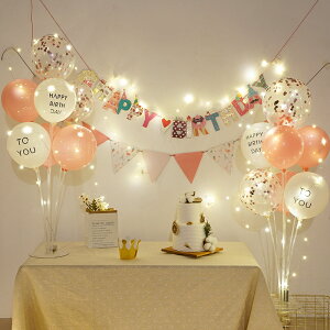ins生日布置男女孩寶寶周歲宴兒童派對場景裝飾道具氣球背景墻
