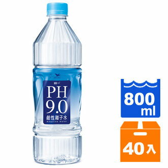 統一PH9.0鹼性離子水800ml(20入)x2箱【康鄰超市】